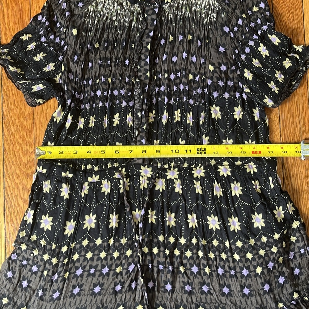 Free People Rare Feelings Black and Cream Star-Print Maxi Dress - Picture 6 of 9